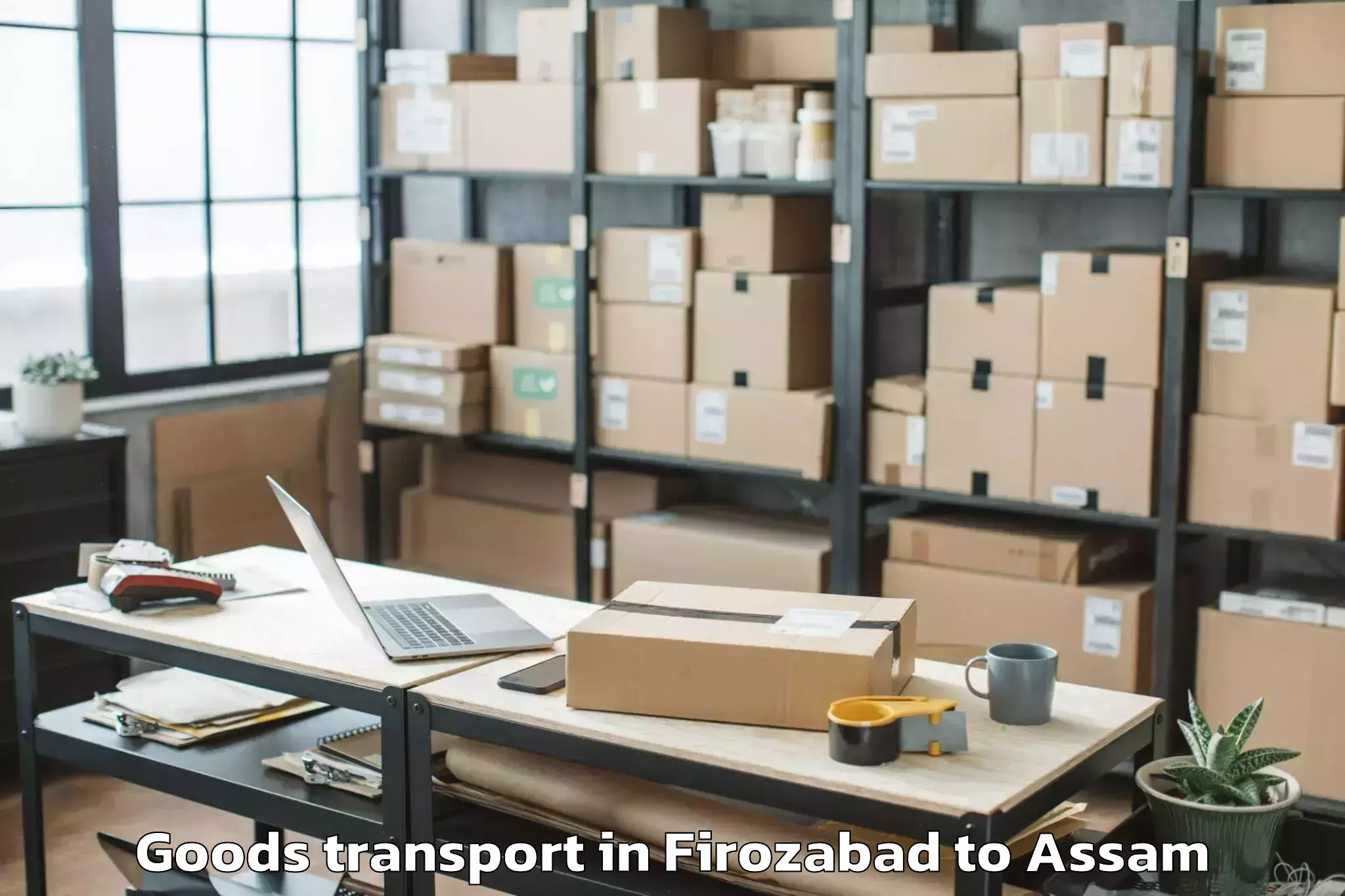 Book Your Firozabad to Bongaigaon Goods Transport Today